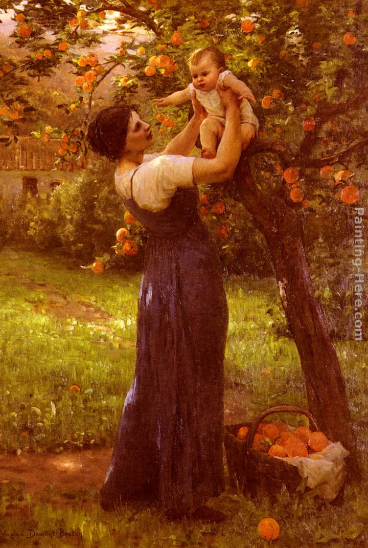Mere Et Enfant Dans Le Jardin painting - Hippolyte Camille Delpy Mere Et Enfant Dans Le Jardin art painting